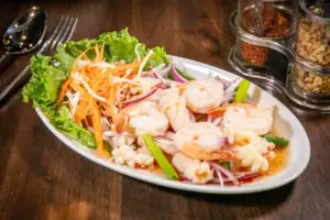 Pad Shrimp Calamary — The Baht Gatlinburg, authentic Thai food